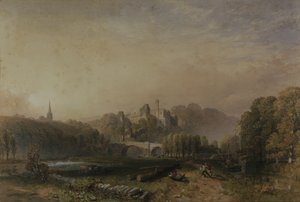Utsikt över Lismore Castle under den 6:e hertigen av Devonshires förändringar (akvarell på papper) av Samuel Cook