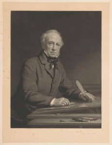 Porträtt av Samuel Cousins ​​som arbetar på ett tryck av Samuel Cousins (signed by artist)