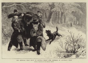 Den kejserliga björnjakten i Ryssland, död, den österrikiska kejsarens pris av Samuel Edmund Waller