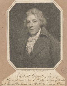 Robert Cleveley, Esqr., marinmålare åt Hans Kungliga Höghet prinsen av Wales och marintecknare åt Hans Kungliga Höghet hertigen av Clarence av Samuel Freeman