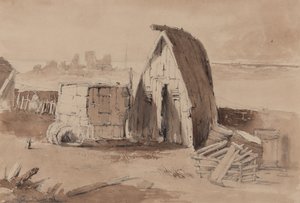 The Beach at Hastings (penna, pensel och tvätt på papper) av Samuel Gillespie Prout