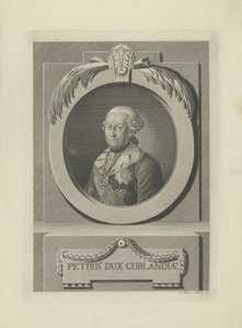 Peter von Biron 1724-1800, hertig av Kurland och Semigallia, 1781. av Samuel Gottlieb Kuetner