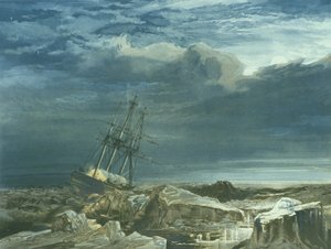 H.M.S. Investigator i packningen, 8 oktober 1850, graverad av E. Walker, publicerad 1854.