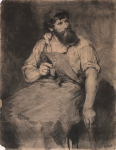 Smithy, studie för The Judgment, c.1883. av Samuel H. Crone