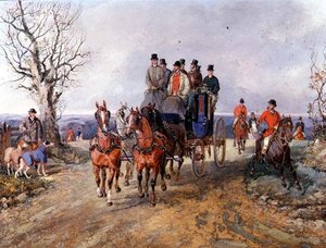 En tränare och fyra på den öppna vägen av Samuel Henry Alken