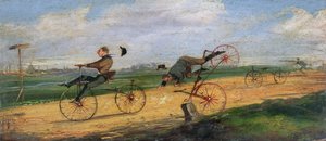 Ett lopp mellan Lallement Velocipedes, 1869