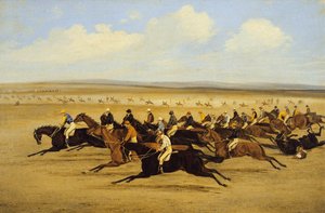 The 1850 Cambridgeshire Stakes: The Start (olja på duk) (se även 266407)