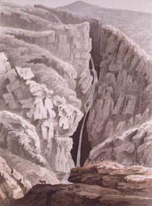 A Remarkable Chasm (akvarell) av Samuel Hieronymous Grimm