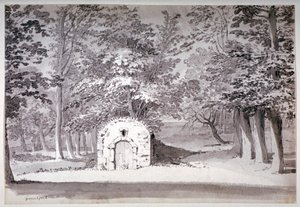 Ett ishus eller kanal i Greenwich Park, London, 1772