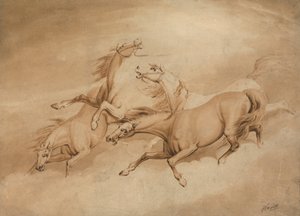 Fyra galopphästar av Samuel Howitt