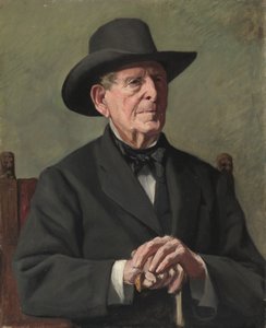 Porträtt av en gammal sjökapten, 1800-talet.