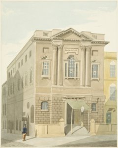 Assembly Rooms, Prince Street (penna och akvarell på papper)