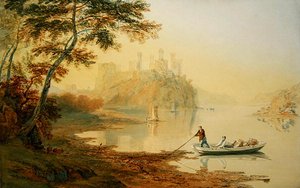 Conway Castle (akvarell på papper) av Samuel Jackson