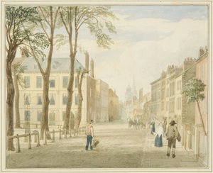 Mansion House, Queen Square (penna och akvarell på papper) av Samuel Jackson