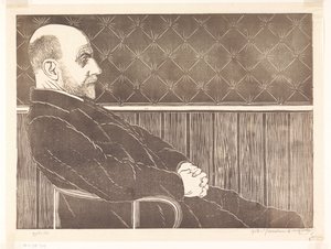 Porträtt av Maurits van der Valk av Samuel Jessurun de Mesquita (signed by artist)