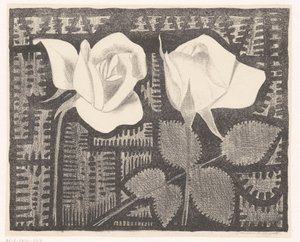 Två rosor av Samuel Jessurun de Mesquita (signed by artist)