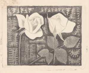 Två rosor av Samuel Jessurun de Mesquita (signed by artist)