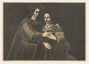 Porträtt av en häst som gestalter från Gamla testamentet, kallad "The Jewish Bride"