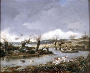 Duck Shooting (olja på duk)