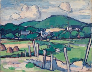 Landskap, ca 1891-1935 (olja på panel) av Samuel John Peploe