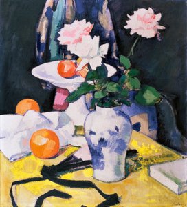 Rosor och apelsiner av Samuel John Peploe