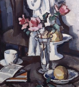 Stilleben med röda rosor, ca 1931 (olja på duk) av Samuel John Peploe