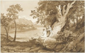 Illustration till Comus, 1811 (penna & bläck och tvätt på papper)