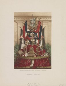 Trofé som dekoration vid firandet av tjugoårsjubileet av Delft Academy, 1862 av Samuel Lankhout