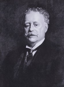 Portræt af Henry Woods (farve litho) swed av Samuel Luke (after) Fildes