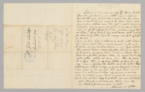 Brev till Giles Saunders från Samuel M. Fox angående slavhandeln, 17 april 1848. av Samuel M. Fox