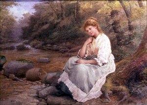 Meditation (akvarell på papper) av Samuel McLoy