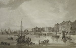 Margate Harbour, 1806 (brun tvätt över grafit)