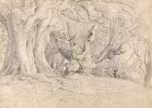 Forntida träd, Lullingstone Park av Samuel Palmer