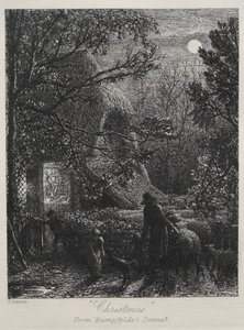 Jul som viker det sista fåret, 1850. av Samuel Palmer