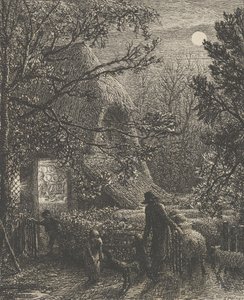 Jul, eller vikning av det sista fåret, 1850. av Samuel Palmer