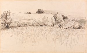 Majsfält med lada, Shoreham av Samuel Palmer