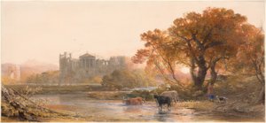 Kväll i Italien – den öde villan av Samuel Palmer