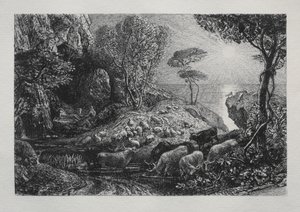 Moeris och Galatea av Samuel Palmer