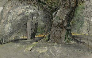 Ek och bok, Lullingstone Park av Samuel Palmer