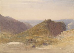 På norra kusten av Devon, Lundy Island i fjärran, ca. 1835. av Samuel Palmer