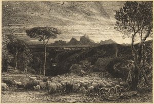 ”Öppnandet av fållan” eller ”Tidig morgon” av Samuel Palmer