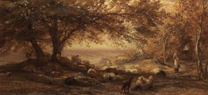 Shady Quiet (akvarell) av Samuel Palmer