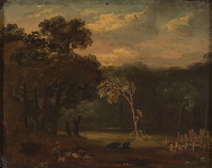 Skiss från naturen i Sion Park av Samuel Palmer