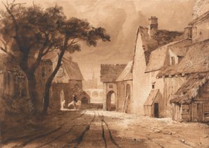 Studie av gamla byggnader av Samuel Palmer
