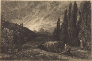 Den tidige plogmannen av Samuel Palmer