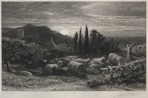 Den stigande månen av Samuel Palmer