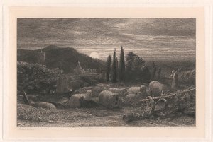 Den stigande månen av Samuel Palmer