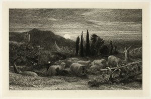 Den stigande månen av Samuel Palmer