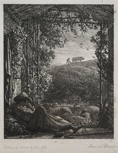 Den sovande herden, 1857. av Samuel Palmer