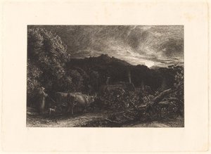 Den trötta plogmannen av Samuel Palmer